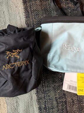 Arc'teryx + Rungne Chalk bags - Black and Light Blue